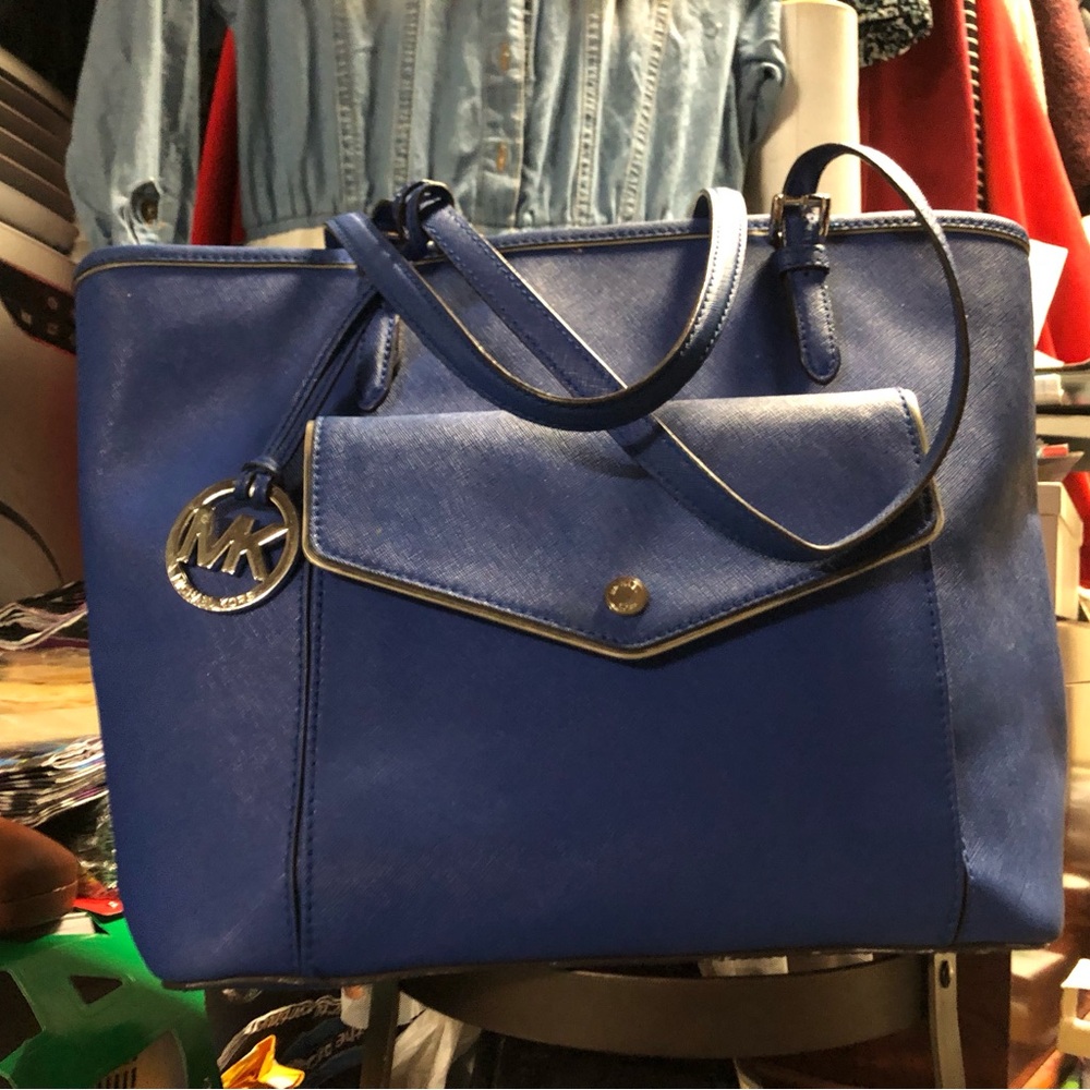 Michael Kors Blue Tote Bags
